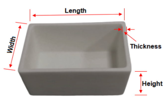 AlN Crucible - Square and Rectangular
