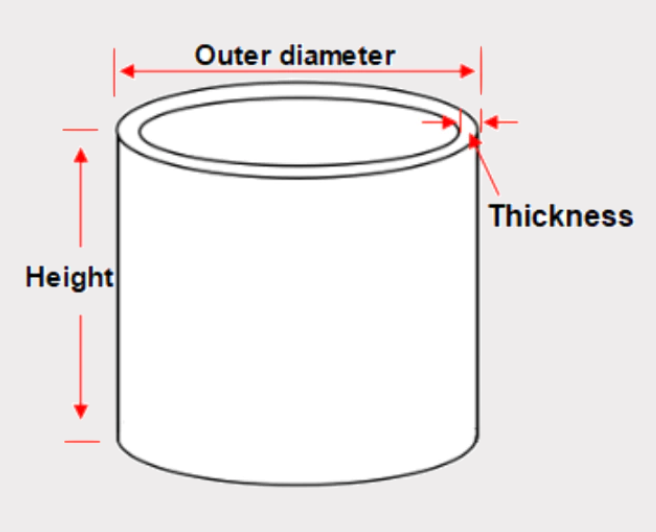 Zirconia Crucible - Cylindrical