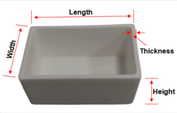Zirconia Crucible - Square and Rectangular