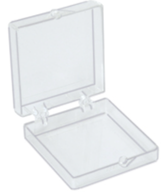 Box Dimension 5.1 x 5.1 x 0.64 cm - Clear box
