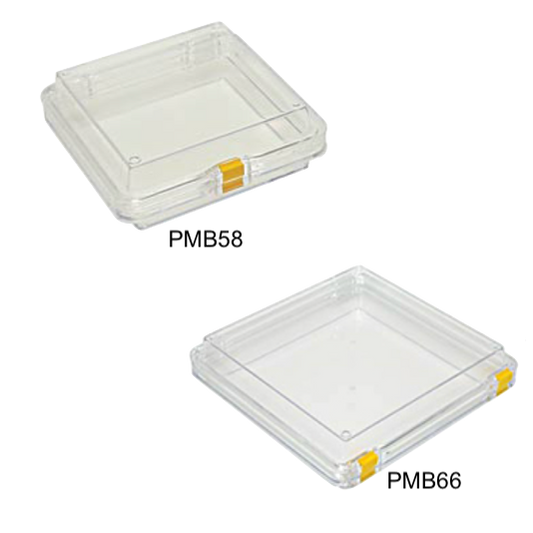 Square Plastic Membrane Boxes - double hinged